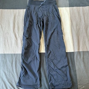 Ivivva by Lululemon Size 8 Youth Girls Sweatpants Bootcut Navy Blue Jogger - Picture 1 of 12