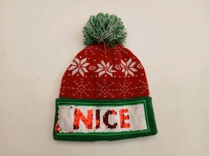 Naught Or Nice Holiday Unisex Beanie Mütze in Größe Weihnachten  - Bild 1 von 5