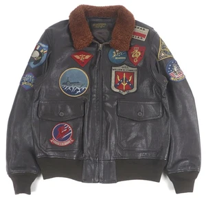 AVIREX 783-4950011 G-1 TOPGUN Top Goat Leather Flight Jacket Bomber DDU - Picture 1 of 9
