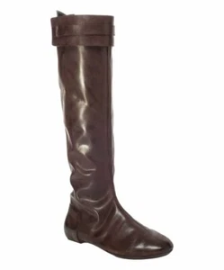 Max Studio Draping Women's Brown Leather Tall Boots Size 6.5M MSRP $378 - Picture 1 of 9