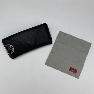 Genuine RayBan Sunglasses Case with Cleaning Cloth - Black Case Great Condition! - Picture 1 of 10