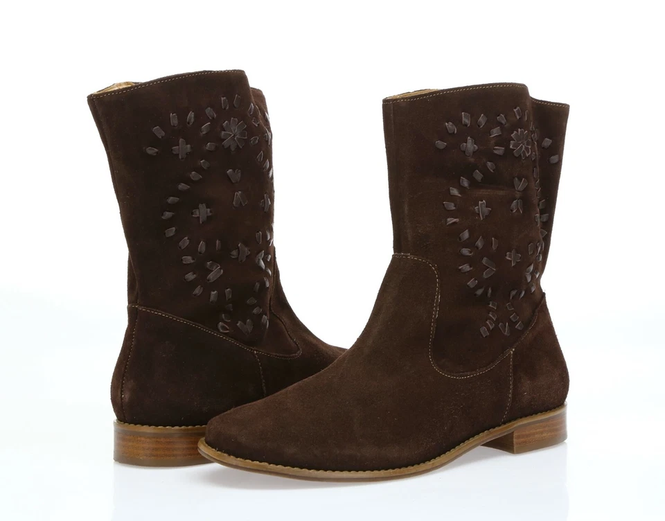 Jack Rogers Kaitlin Mujer Marrón Gamuza Botas Cosidas Talla 9 M Foto 1 de 4