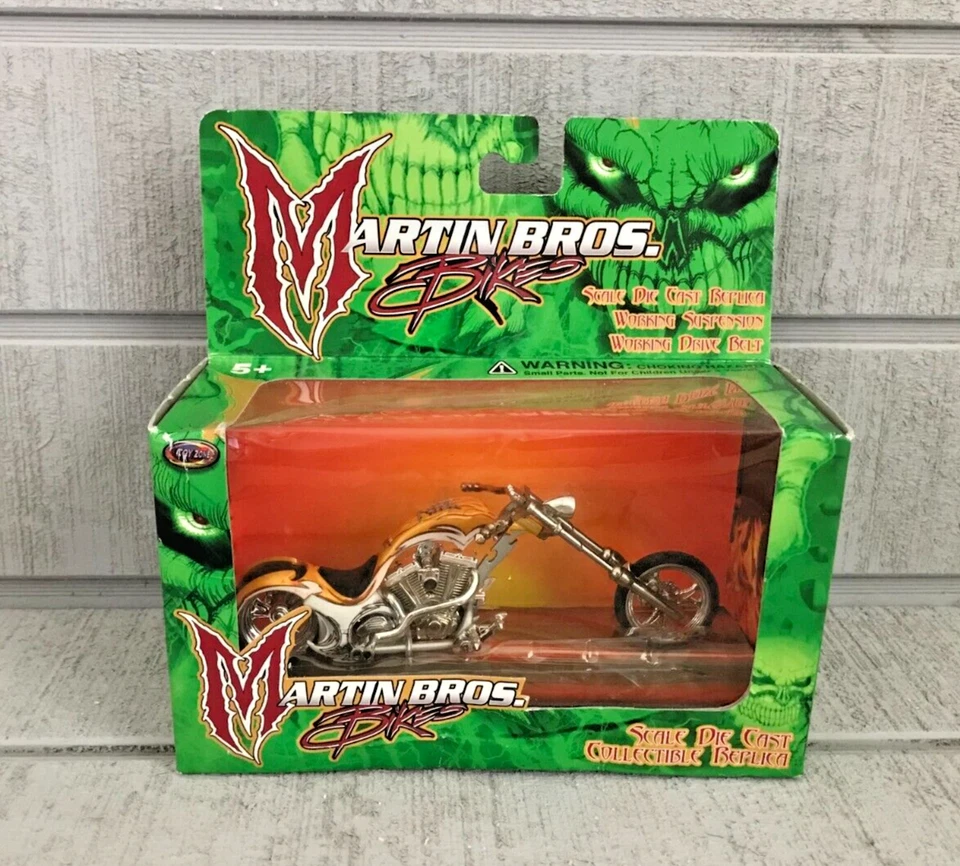 NIP ~ MARTIN BROS. BIKES 1/18 Scale Diecast Rare Replica Motorcycle ~ JON MORRIS - Image 1 of 4