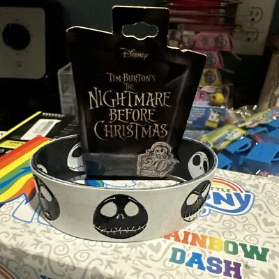 Disney Nightmare Before Christmas Jack Face Black Silicone Bracelet Wristband - Image 1 of 2