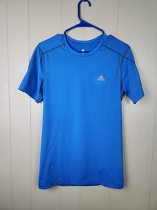 Adidas Mens Shirt Size Small Blue Climalite Gym Workout Athletic Adult GUC - Picture 1 of 7