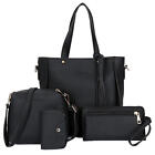 4pcs/set Women Lady Leather Handbags Messenger Shoulder Bags Tote Satchel Purse