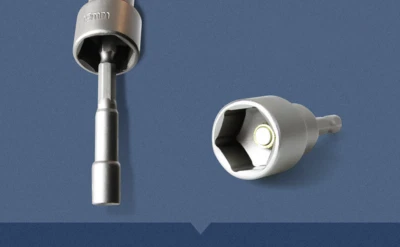 Hex Magnetic Nut Driver M6 to M17 Socket Impact Drill Bits 1/4" CR-V Sockets - Image 1 of 4