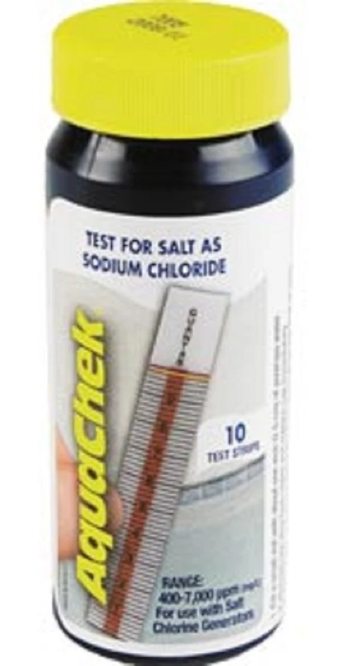 Aquachek White Salt Water Test Strips Pool 10 Ct Salt Chlorine Generator 561140 - Image 1 of 1