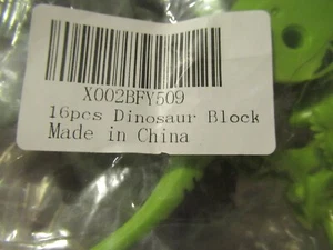16 Piece Dinosaur Toys Building Blocks for Kids All Factory Sealed in bags - Picture 1 of 5