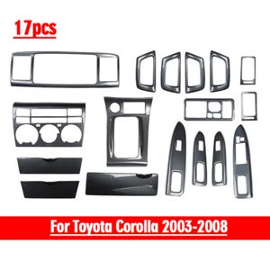 Kit de accesorios interiores con solapa de carbono 17x para Toyota Corolla 2003-08 - Imagen 1 de 6