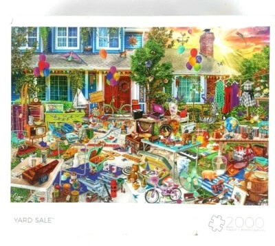 二手水牛 2000 件拼图“Yard Sale”海报包括 — 第 1/4 张图片