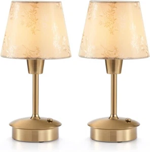Pack of 2 Small Wireless Table Lamp for Dining Table, Built-in 5200 mAh Recharge - Picture 1 of 9