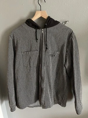 Camisa de mezclilla a rayas con capucha Supreme logotipo de caja FW 2017 talla: XL Foto 1 de 4