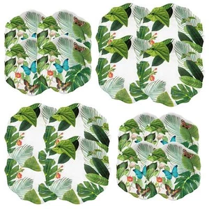 Amazon Floral Melamine/Plastic/BBQ/Outdoor 16 Piece Dinner & Side Plate Set - Picture 1 of 1