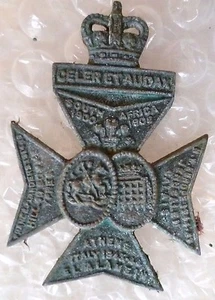16th London Regiment Cap Badge Brass ANTIQUE Original - Picture 1 of 2
