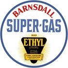 Barnsdall Super Gas W Ethyl New Sign 18 Dia Round Usa Steel Xl  4 Lbs