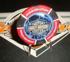 Harley Davidson Lightning STRIKE $5 Poker Chip Golf Ball Marker Card Guard New