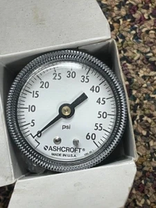 Ashcroft 20W1001th 01B Xuczg 60# Panel Mount Pressure Gauge - Picture 1 of 3