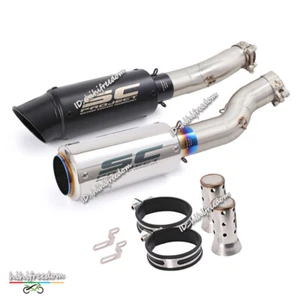 Tubo medio de escape + silenciadores 51 mm para Suzuki Hayabusa GSXR1300 GSX1300R 2021-2025 - Imagen 1 de 14