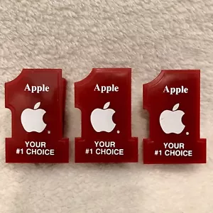 Apple Computers Refrigerator Magnet Clip “Your #1 Choice” Vintage 1990s Lot Of 3 - Picture 1 of 6