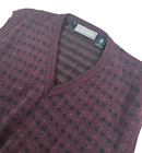 vintage mens vest courtenay XL virgin wool Sweater V Neck casual Pullover