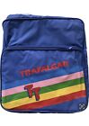 Vtg Trafalgar Tours Europe Nylon Rainbow Messenger Shoulder Bag 80s rainbow Rave