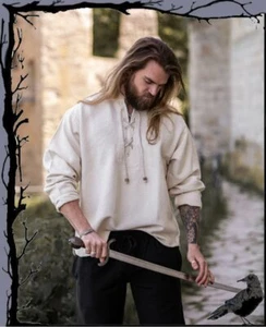 Camisón de mercado medieval - camisa de invierno Ruwen Leonardo carbono - Imagen 1 de 4