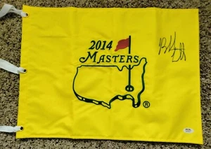 BUBBA WATSON Signed 2014 Masters Pin Flag - PSA 2x Champion - Picture 1 of 3