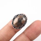 Chiastolite Jewelry Silver Plated Gift For Briedsmaid Cocktail Ring Size 7.75
