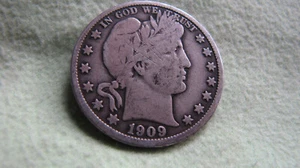 1909-P Barber Half Dollar Silber 50c Philadelphia sehr guter Zustand kostenloser Versand! - Bild 1 von 4