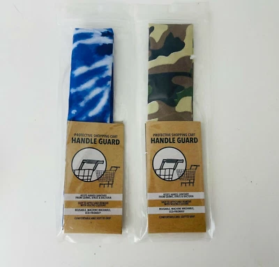 Lote de 2 Combo Protector de Mango de Carrito de Compras Azul y Camuflaje (17"x4.5" Foto 1 de 4