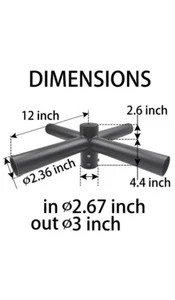 BOD Lighting Quad 90 Degree Horizontal Tenon Adapter Bracket for 2.5 Inch R Pole - Picture 1 of 2