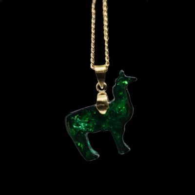 Alpaka "Nilgeflüster" Smaragd Edelsteinanhänger │ Edelstein Amulett │Kristalle - Bild 1 von 4