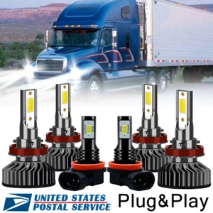 6x H9+H11+H11 LED faros antiniebla bombillas para Freightliner Cascadia 2008-2017 - Imagen 1 de 12