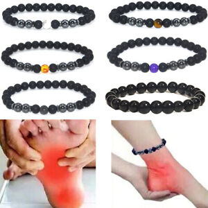 Anti-Swelling Black Obsidian Anklet Adjustable Weight Loss Bracelet Charm Gift