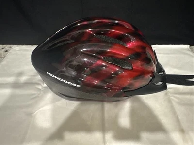 Mongoose Bike Helmet Red And Black Adjustable Strap - Image 1 of 4