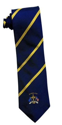 Corbata de colección Ben Silver Ryder Cup campanario hecha a mano pura seda inglesa regimiento Foto 1 de 4