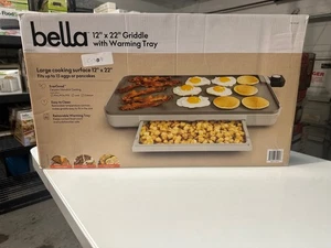 Bella 12" x 22" Electric Griddle w/ Warming Tray Ceramic Nonstick Coating - Used - Picture 1 of 2