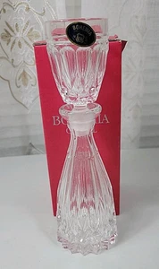 "Decantador de cristal corte bohemio de colección con tapón de vidrio disparado caja original y pegatina de 7 1/2""" - Imagen 1 de 11