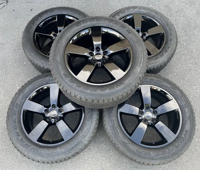 Set of 5 - 20" Range Land Rover OEM Defender Gloss Black Wheels Tires 319C - Image 1 of 4