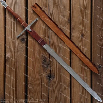Espada Braveheart Hecha a Mano Escocesa Claymore Medieval Halloween Regalos Con Funda Foto 1 de 3