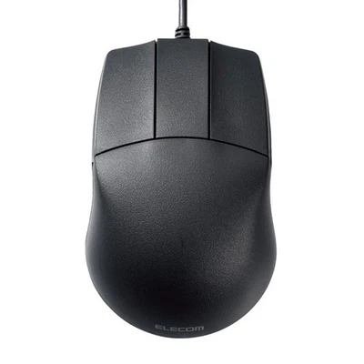 Elecom Mouse Wired M size 3 Buttons for CAD Wheelless Symmetrical M-CAD01UBBK - Image 1 of 4