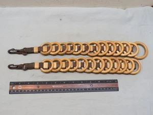 Esparcidor de línea de rienda de tachuela de caballo anillos de cuero y celuloide vintage, cantidad 2 - Imagen 1 de 2