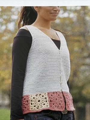 Go Anywhere Vest Crochet Pattern Page From Book - Image 1 of 4