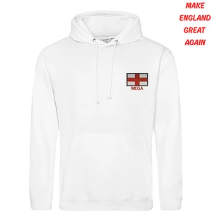 Adults MEGA England Flag Hoodie | Premium Embroidery | Wear with pride - Picture 1 of 9