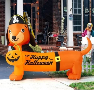 5 pies Halloween inflable perro decoración exterior cachorro patio inflable - Imagen 1 de 4