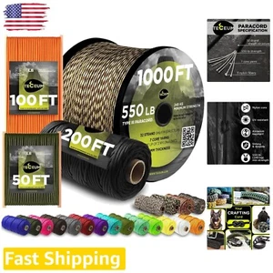 Multipurpose Paracord Type III - 550lb Strength for DIY & Outdoor Activities - Picture 1 of 11