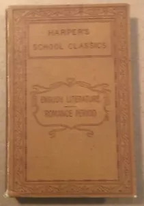 Harper’s School Classics - English Literature Romance Period - Hardcover 1878 - Picture 1 of 4