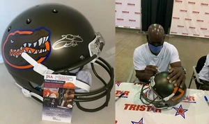Emmitt Smith signed Florida Gators Matte Green F/S Helmet Prova & JSA Ect Proof - Picture 1 of 6