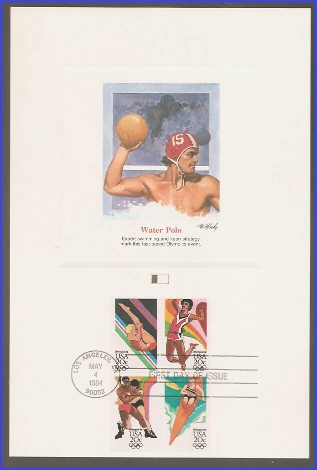 USA4 #2082-85 U/A FLEETWOOD PROOFCARD FDC BL4  Summer Olympics - Image 1 of 1